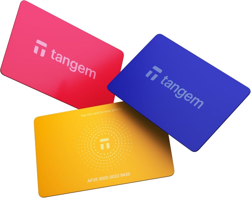 tangem Wallet Pack of 3 - Secure Crypto Wallet - Trusted Cold Storage for Bitcoin, Ethereum, NFT's & More Coins - 100% Offline Hardware Spring Bloom - Image 1